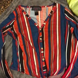 Cute striped long sleeve shirt